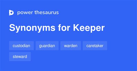 keeper synonyms|other names for keeper.